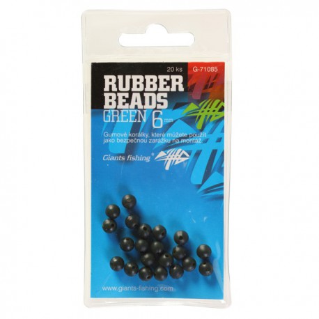 Gumové kuličky Rubber Beads Transparent Green 