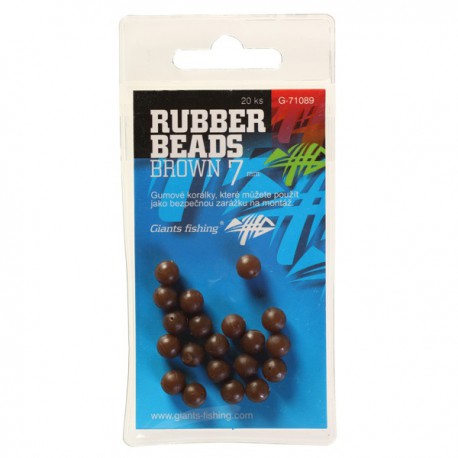 Gumové kuličky Rubber Beads Transparent Brown