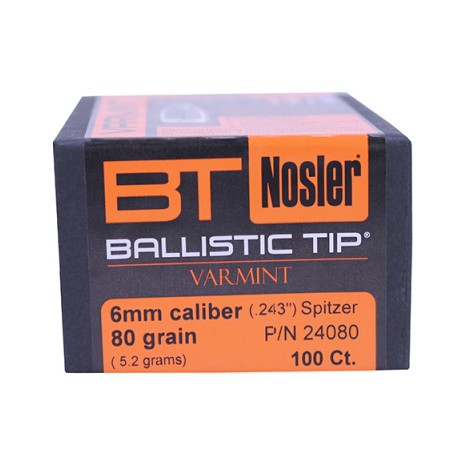 Nosler Ballistic Tip Varmint 6mm 80grs